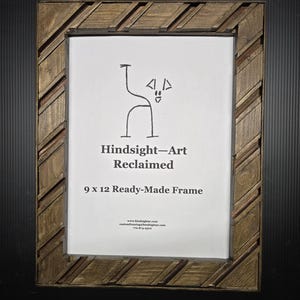 9 x 12 Diagonal Pattern Frame - Rustic Charm in Scrap Wood