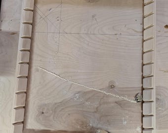 Custom Rustic Picture Frame with Artistic Wavy Details - Handcrafted from Solid Wood