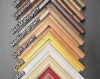 May include: A display of Regal Floating Frame samples in various colors and finishes. Colors include black, gray, brown, red, green, and blue. Finishes are gloss and matte. The text "Regal Floating Frame" is visible.