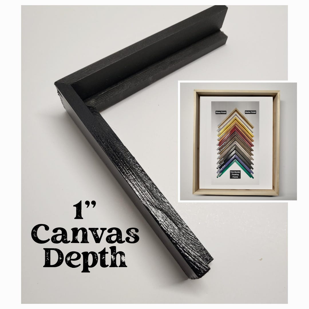 Thin Border Canvas Floating Frame, Made-to-order Frame, Solid Wood ...