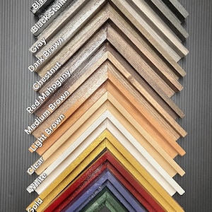 Thin Border Canvas Floating Frame for 1" Canvas Depth , Handpainted Floating Frame - Custom Sizes, Solid Wood Craftsmanship