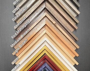 Thin Border Canvas Floating Frame for 1" Canvas Depth , Handpainted Floating Frame - Custom Sizes, Solid Wood Craftsmanship