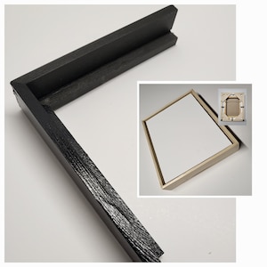 Thin Border Canvas Floating Frame-5/16&quot; Surface Face, Made-to-Order Frame, Solid Wood Float Frame, Handpainted, Custom Size and Canvas Depth