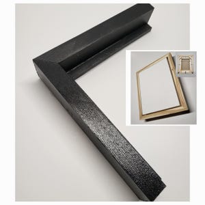 Thick Border Canvas Floating Frame-3/4&quot; Surface Face, Made-to-Order Frame, Solid Wood Float Frame, Handpainted, Custom Size and Canvas Depth