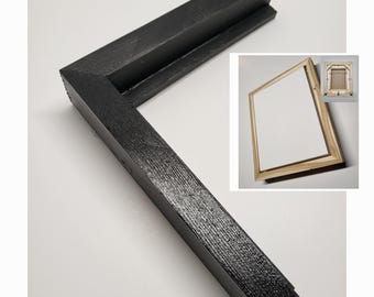 Handpainted Solid Wood Floating Canvas Frame: Custom Size