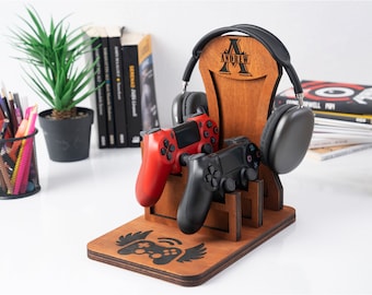 Controlador Ps5 y soporte para auriculares Regalo del Día del Padre, Regalos de graduación para él, Regalo personalizado para papá, Regalo de marido, Regalo de novio