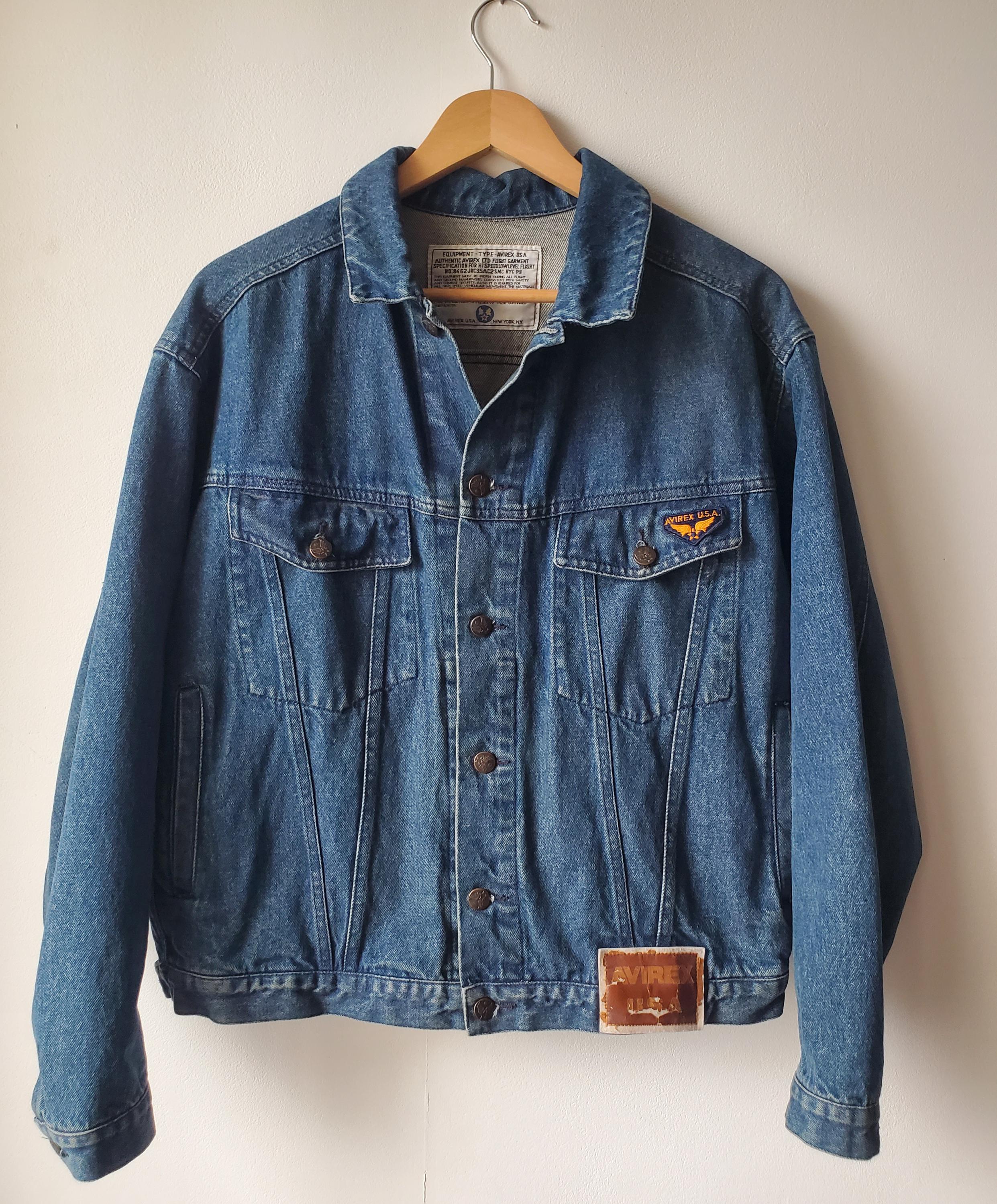 Avirex Denim Jacket - Etsy