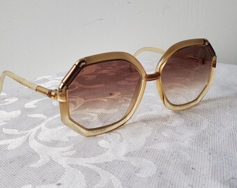 1980s Victor Saint Hugues Vintage Sunglasses- Red and Silver 