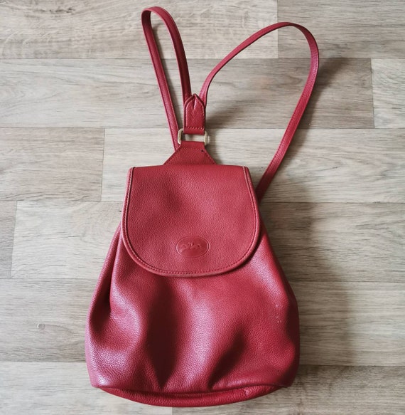 Vintage Small Longchamp Leather Backpack - image 1