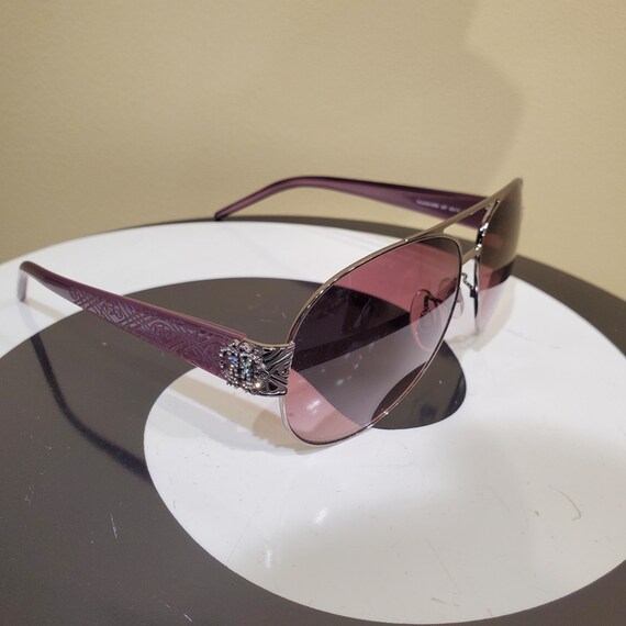 ROBERT CAVALLI Purple Sunglasses,Vintage Oversize Purple Cavalli Sunglasses Roberto Cavalli Vintage Y2k Aviator Style Sunglasses Purple  main image 4