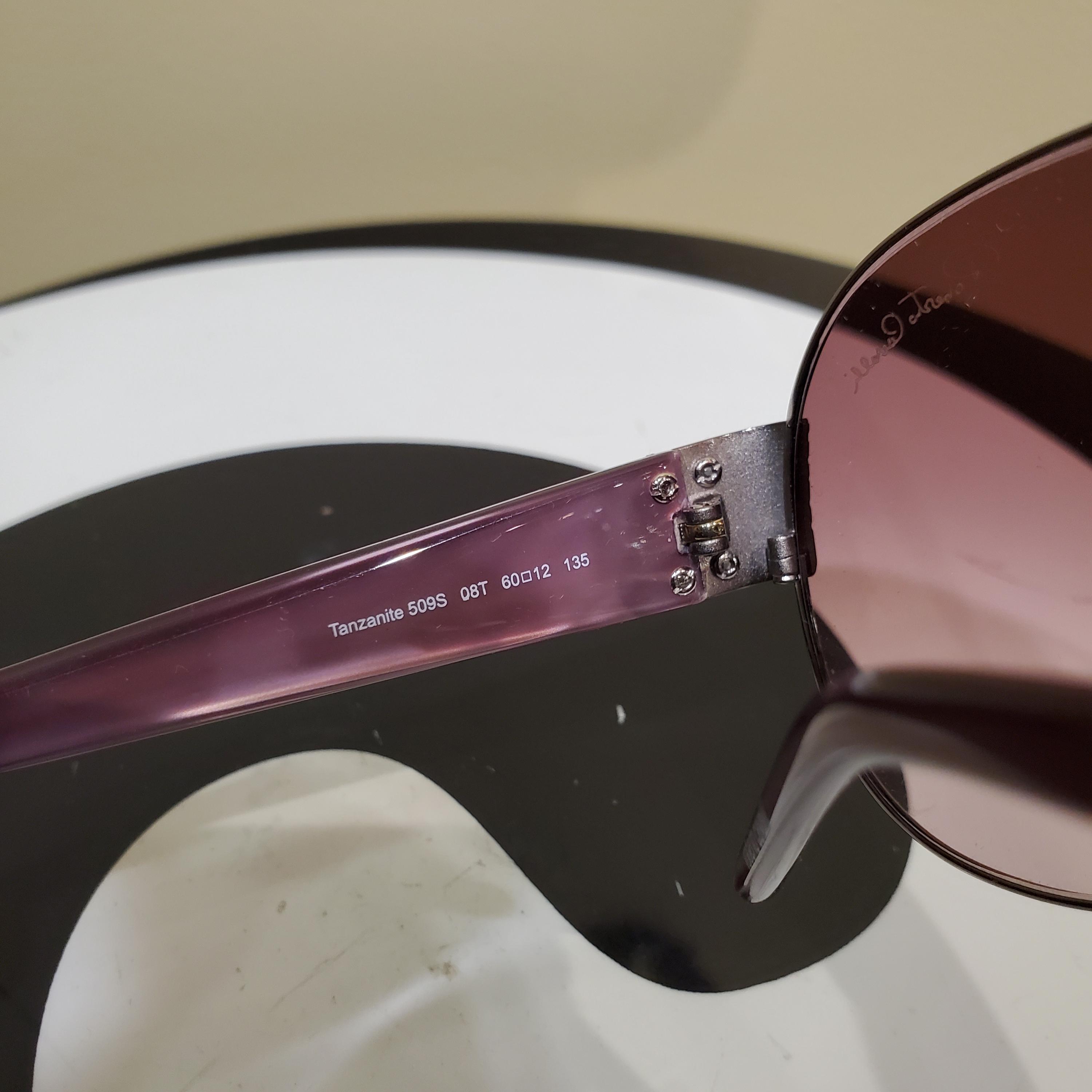 Roberto Cavalli Vintage Y2k Aviator Style Sunglasses Purple 