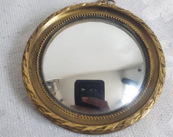 Mini ojo de bruja con marco dorado vintage