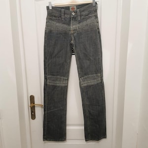 Straight jeans with pretty Japanese style detail Michiko Koshino Vintage
