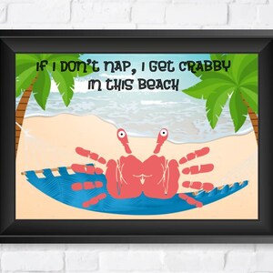 CRABBY handprints / Crafts for toddlers & kids / Keepsake PRINTABLE/ Digital instant download