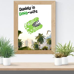 DINO-mite footprints / Crafts for toddlers & kids / Keepsake PRINTABLE / Digital instant download