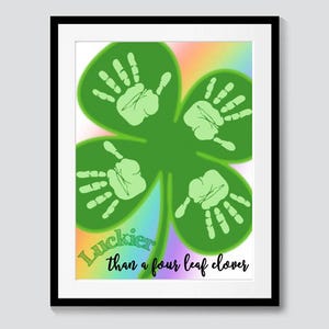 LUCKIER handprints / Crafts for toddlers & kids / Keepsake PRINTABLE / Digital instant download