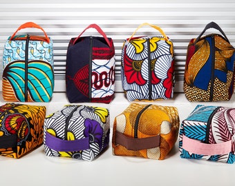 African Print Makeup Bags,Ankara Bags,Cosmetics & Toiletries bag,Storage,African Print Gift Bag,Zipper Pouch,Tote,Purse, Boxy Bag, Shave bag