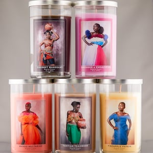Afrikanische Frauen Duftkerze - Kunst schwarze Frau, afrikanische Kerzen, kulturelles Geschenk, 18oz Glas