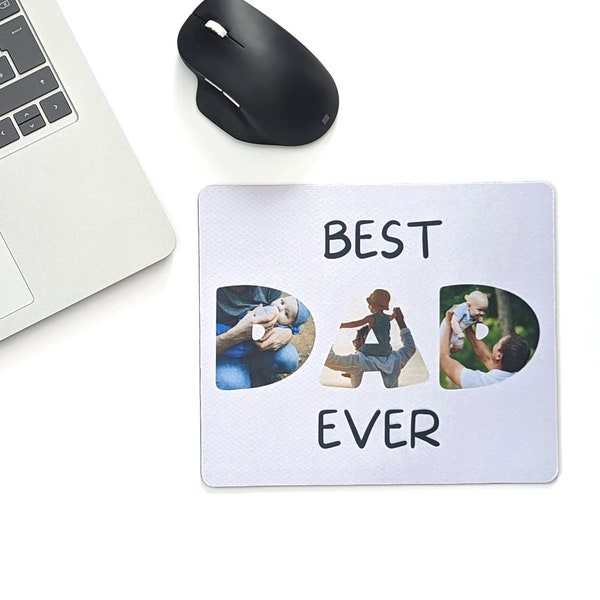 Mousepad with photographs of family, Personalised Father's Day gift, Birthday gift for dad, Christmas gift for men