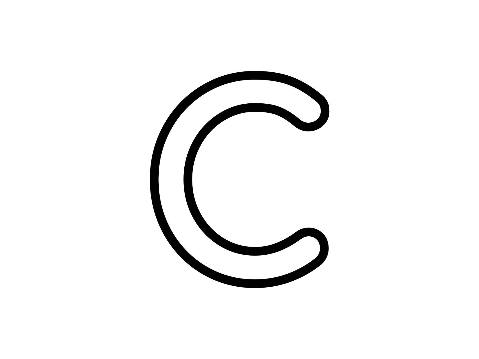 Capital I Rounded Rounded Uppercase Letters Printable, Bubble Letters, Letters of the ...