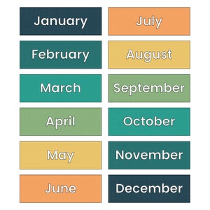 Months of the Year Printable, Classroom Months of the Year, Learning the Months, Months of the Year for Classroom Calendar, Months Printable