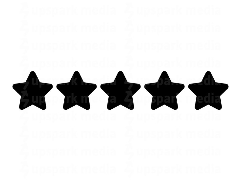 Star Rating SVG, Star Rating PNG, Star Rating Printable, Star Rating image, Star Rating files, Stars, Five Stars, 5 Stars image 1