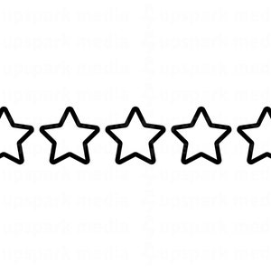 Star Rating Outline SVG, Star Rating PNG, Star Rating Printable, Star Rating image, 5 Stars Printable, Five Stars, 5 Stars