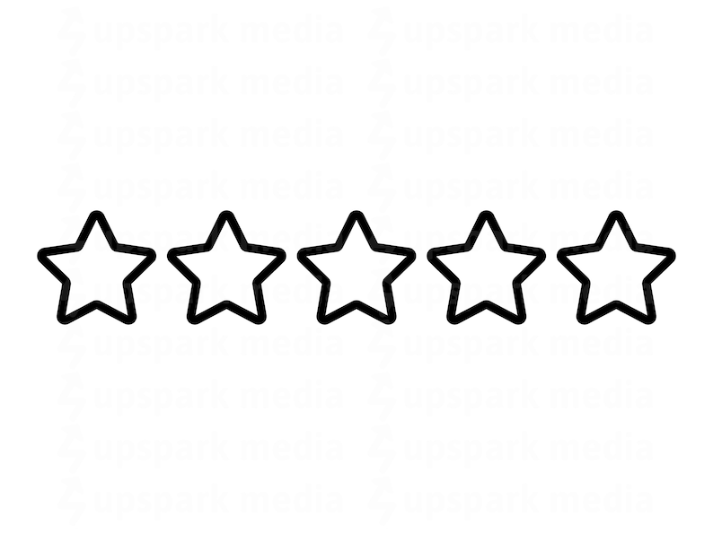 Star Rating Outline SVG, Star Rating PNG, Star Rating Printable, Star Rating image, 5 Stars Printable, Five Stars, 5 Stars image 1