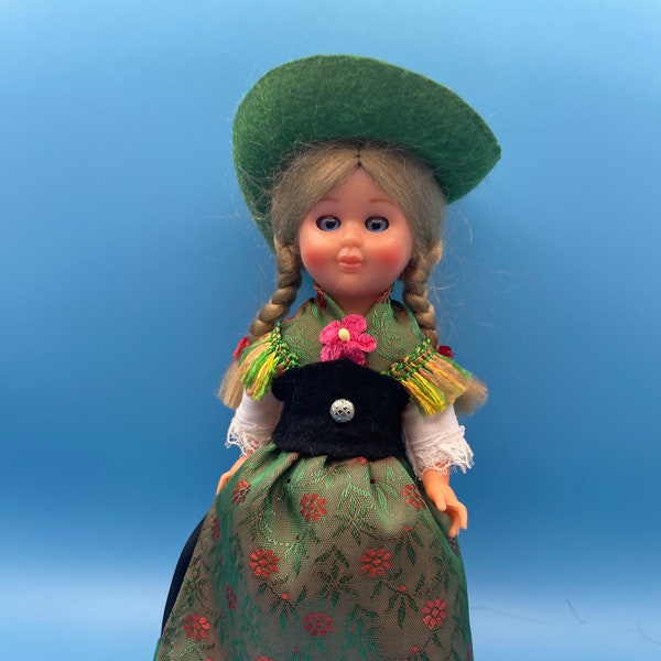 Original Trachten Schneider mini German girl doll 5" tall