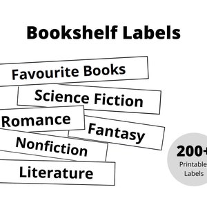 Zestaw etykiet Ultimate Bookshelf: minimalistyczna biel