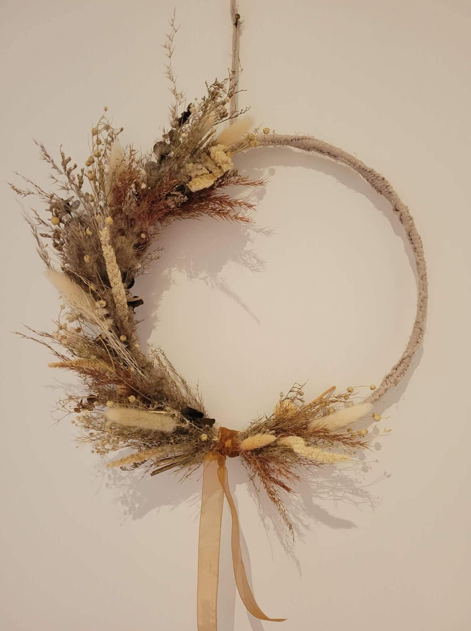 Couronne de Fleurs Séchées