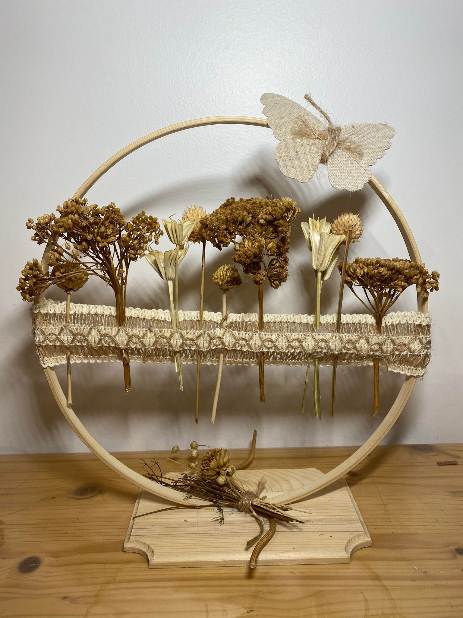 Socle Fleurs Séchées Décoration