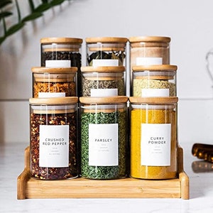 Label for spice cabinet, grains, sugars, flour etc.