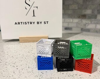 1/10 Scale Yellow Milk Crate – RC Rock Crawler Truck Garage Mini Accessory