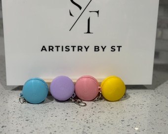 Macaron Clicker Keychain | 3D Printed Fidget Toy | Satisfying Clicker | Cute Keychain | Sensory Stress Relief
