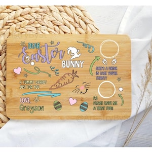 Personalized Easter Bunny Treat Board | Easter Bunny Tray | Easter Decor | Easter Bunny | Easter gift for kids Mini Tray