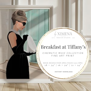 Breakfast at Tiffany&#39;s movie wall art, art digital download, Printable Art, Printable wall art INSTANT DOWNLOAD