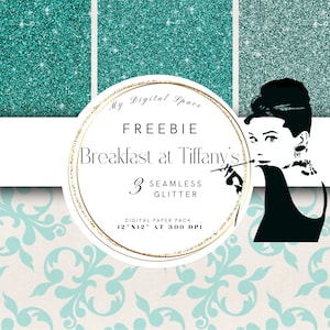 FREEBIE, Breakfast at Tiffany's Naadloze glitter digitaal papier, naadloze digitale sprankelende glitter, commercieel gebruik, patroon achtergrond ambacht