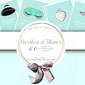 Carte di affermazione della stazione di Colazione da Tiffany, carte flash con citazioni positive, carte di affermazioni, autostima, fiducia, cura di sé, amore