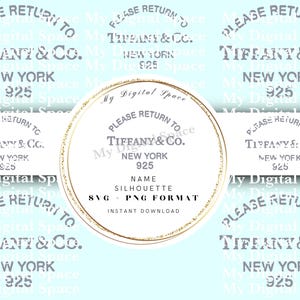 Immagine Tiffany SVG e PNG / svg per cricut per silhouette fai da te regalo