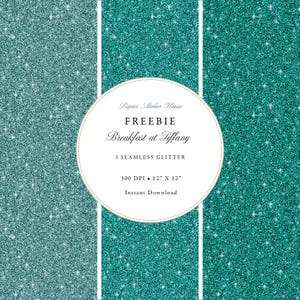 無料素材、ティファニーで朝食をのせるシームレスグリッターデジタルペーパー、シームレスデジタルキラキラグリッター、商用利用可、パターン背景クラフト