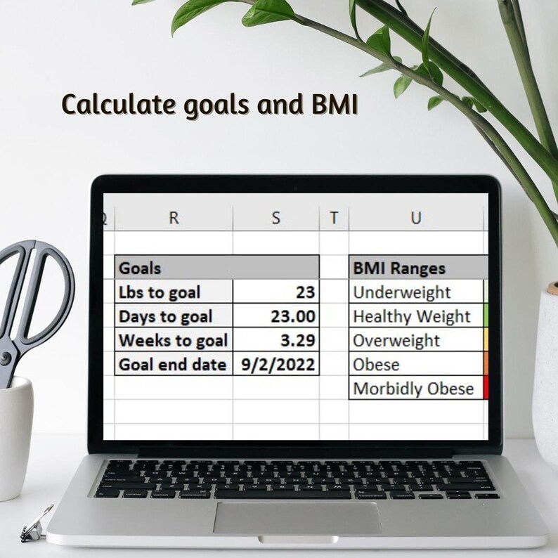 Health Journal Excel Template Optavia Wellness Habit Tracker Etsy