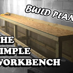 Simple Workbench 16x2 or 8x2 Digital Build Plans - Minimal Waste - Minimal Cuts