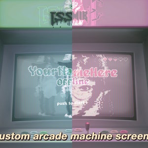 CUSTOM ARCADE SCREENS &lt;3  Machine * Twitch * Stream  * Goth * Aesthetic * Y2K * Edgy * EGirl * Arcade * Gamer *