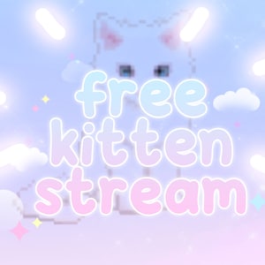 Pacote de transmissão completa de gatinho GRÁTIS ~ 136 itens * twitch * kawaii * transmissão * fofo * sobreposições * nuvem * sonho * gato * jogos * gatinho * egirl *