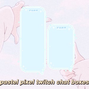 Pastel Pixel Bubble 2 Chat Boxes  ~ 2 Chat Box Overlays Twitch * Sparkle * Aesthetic * Pixel  * Cute * Bubble* Kawaii * Pastel * Border