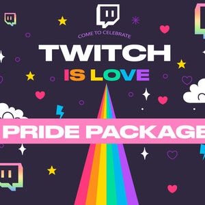 55 Twitch Pride Supporter Pack <3  ~ Sub Badges * emotes * Streamer * Gaypride * Gay * Animated * Set * Bits * LGBTQ * Rainbow * gaming