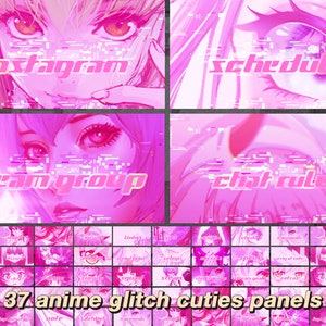 Tʜᴀᴛ ʙxᴛᴄʜ 37 Anime Girl Twitch Panel ~ package * edgy * stream * aesthetic * cute * y2k * kawaii * glitch * manga * cyber * waifus * gaming