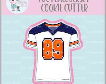 Football Jersey Cookie Cutter STL Digital File - Three and a Half Inches