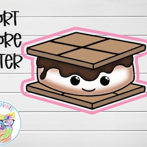 Four Inch Short S&#39;more Cookie Cutter File/STL/3D Printer/Instant Digital Download
